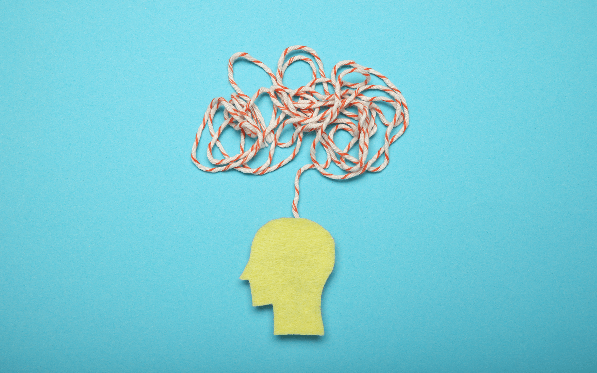 Image of a busy brain, asking questions like, 